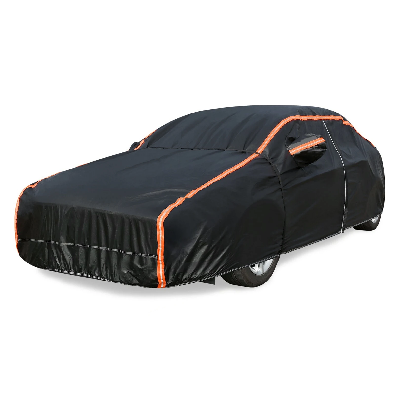 Car Cover Full Exterior Cover Reflective Strip Waterproof Outdoor Protection UV Snow Rain Wind Dust for sedan 173-183/190-195in