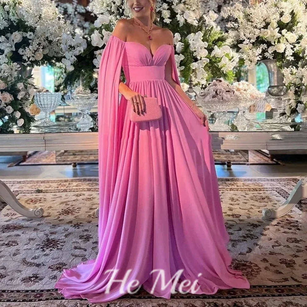 Elegant Prom Dress For Women Sweetheart Neck Off The Shoulder Evening Gowns A Line Floor Length Party Dresses فساتين سهرة