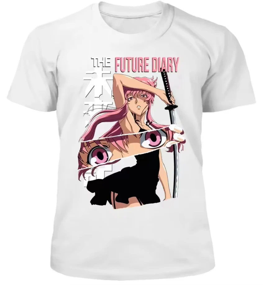 Mirai Nikki Plus Size Streetwear Trendy Cotton Oversized Unisex New Model personality Clothes T-Shirt Breathable high quality