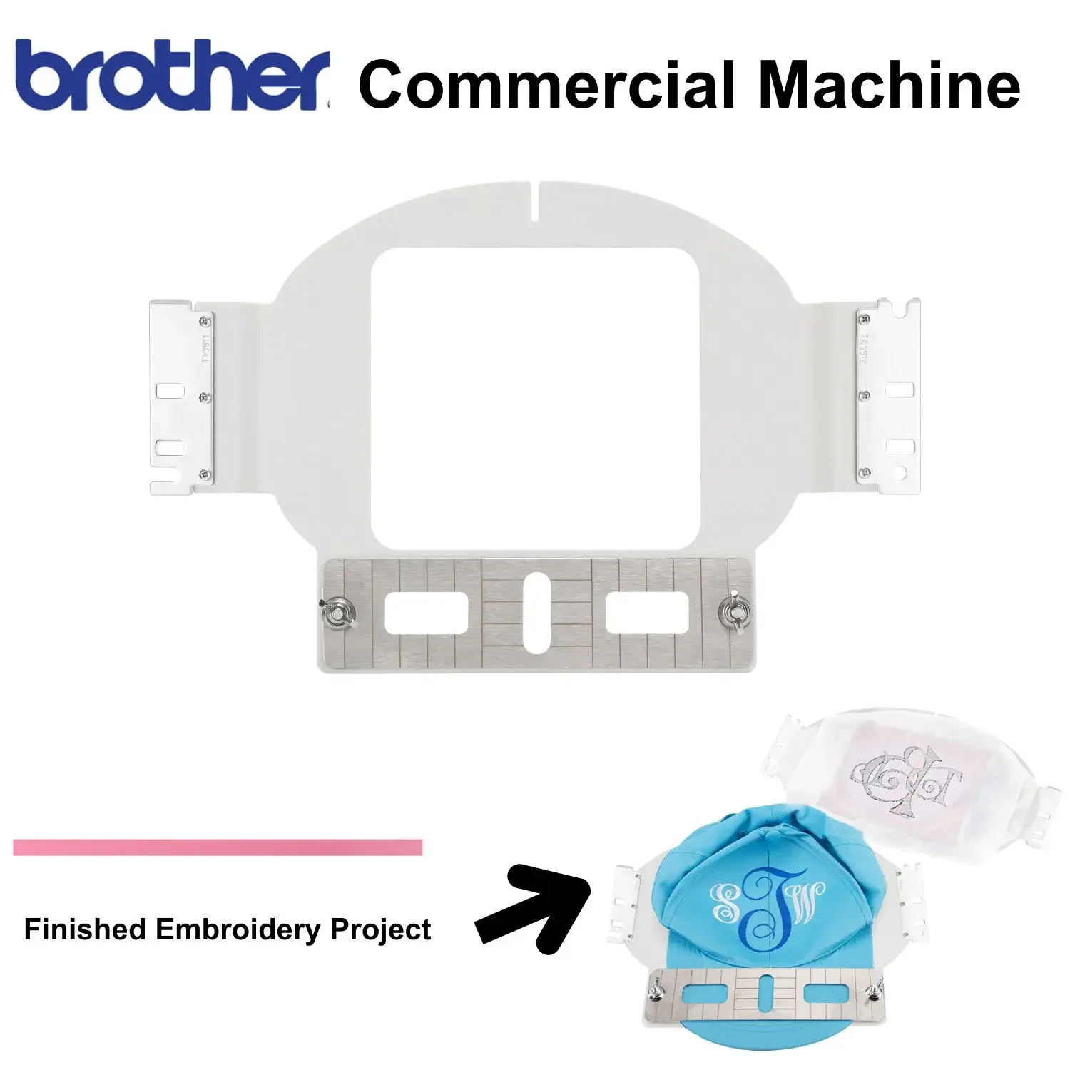 Flat Metal Hat Cap Embroidery Hoop Frame for Brother PRS100 VR PR680W PR1050X Embroidery Machines - Image 2