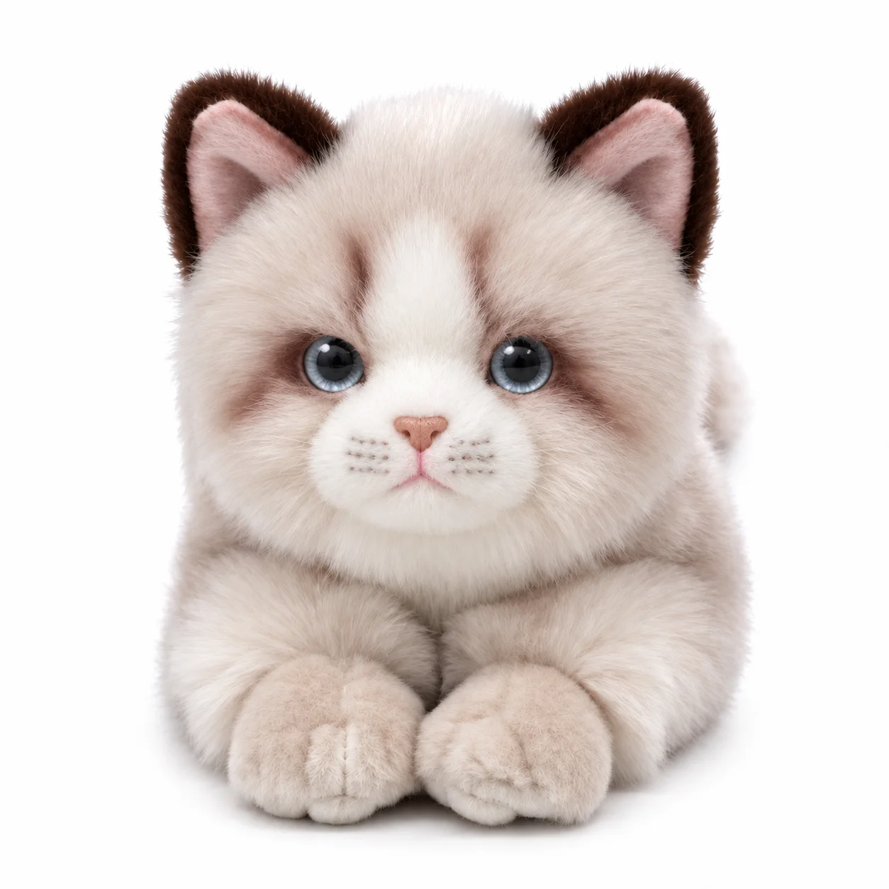CU-MATE 20 Inch- Gray Ragdoll Cat Plush Stuffed Animal Toys -Realistic Cat Handmade Plush Pet Present Gift with Box