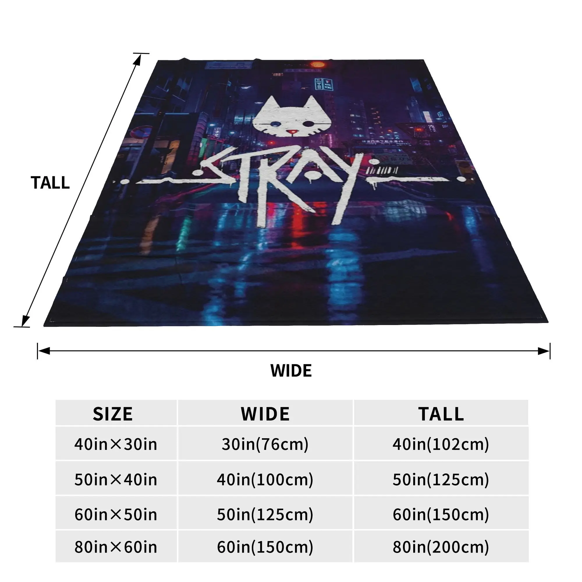 stray logo essential Blankets Soft Warm Flannel Throw Blanket Cover for Bed Living room Picnic Travel Home Couch