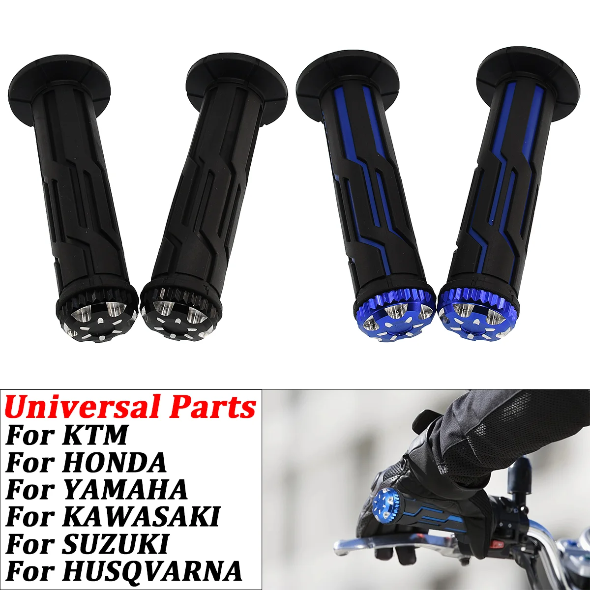 

Motorcycle AntiSlip grips Handlebar Grips Bicycle Rubber Handlebar Grips 22mm24mm Universal For YAMAHA YZ YZF HONDA CR CRF KTM