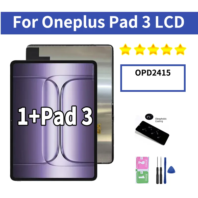 13.2“Tested For Oneplus Pad 3 LCD Display Touch Screen Digitizer Glass Assembly for Oneplus Pad3 OPD2415 LCD
