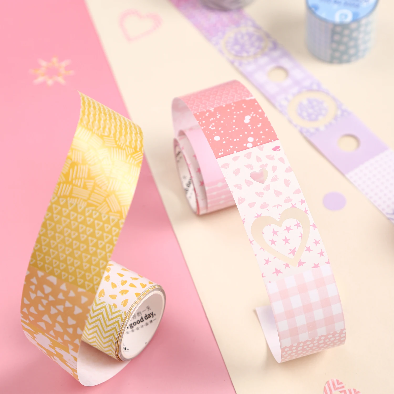 30mm*200cm Back To The Starting Point Series Cute Basic Pattern Landscape Tape Creative DIY Journal Material Collage Stationery