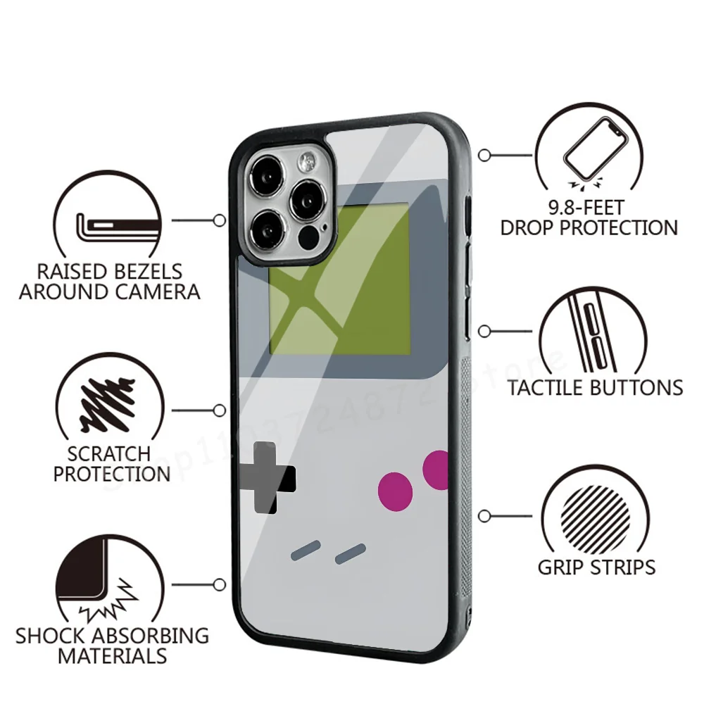 Vintage Tape Camera Gameboy  Phone Case  for iPhone 16 15 14 13 Pro Max 11 Mini Alex Mirror For Magsafe Wireless Charging Cover