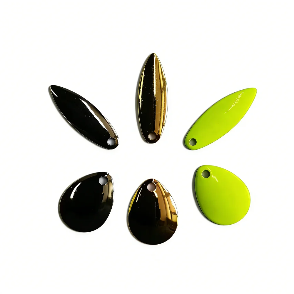 Wholesale 1000Pcs Noise Sequin Spinner Blades Metal Spoon Lure for Spinnerbait Luya Bass Carp Fishing Gear Accessories Pesca