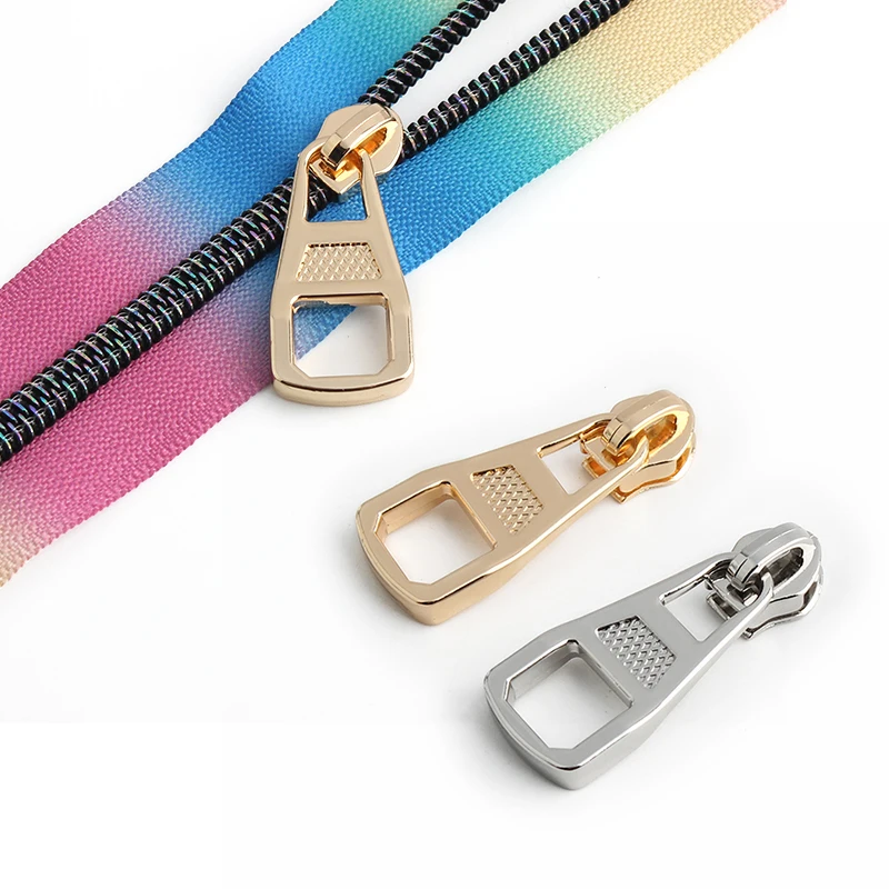 5/10/20pcs 5# Zipper Slider for Nylon Zips Jacket Bag Purse Pockets Zippers Heads Puller Repair Kit Garment Sewing Accessories