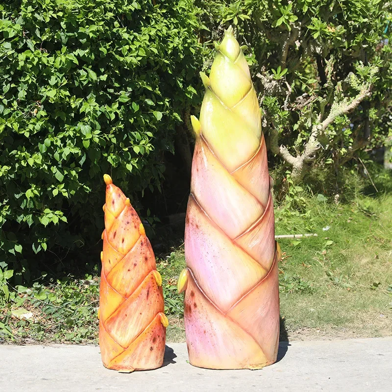 محاكاة الخضار والفواكه زخرفة FRP الذرة الفلفل البروكلي النحت في الهواء الطلق ديكور الغابات في الحديقة البيئية