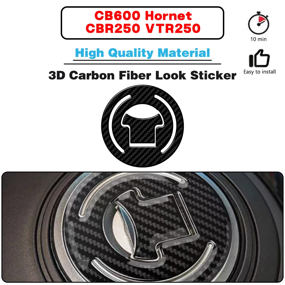 For HONDA CB600 CB250 Hornet VTR250 1997-2012 Motorcycle Gas Fuel Cap Cover Protection Sticker Carbon-look And Transparent