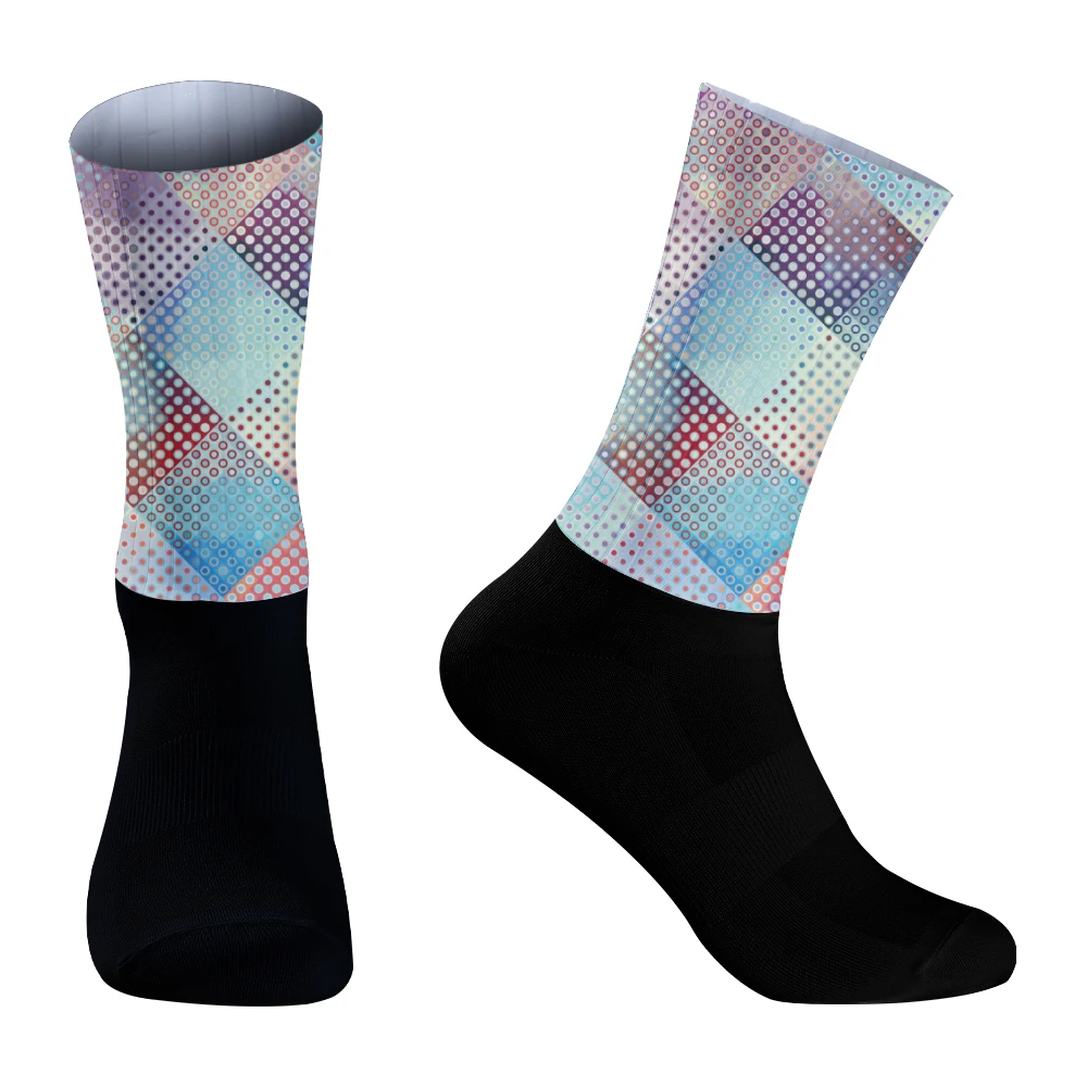 Chaussettes de sport de compression pour hommes et femmes, chaussettes de vélo de route, extérieur, été, nouveau, 2024