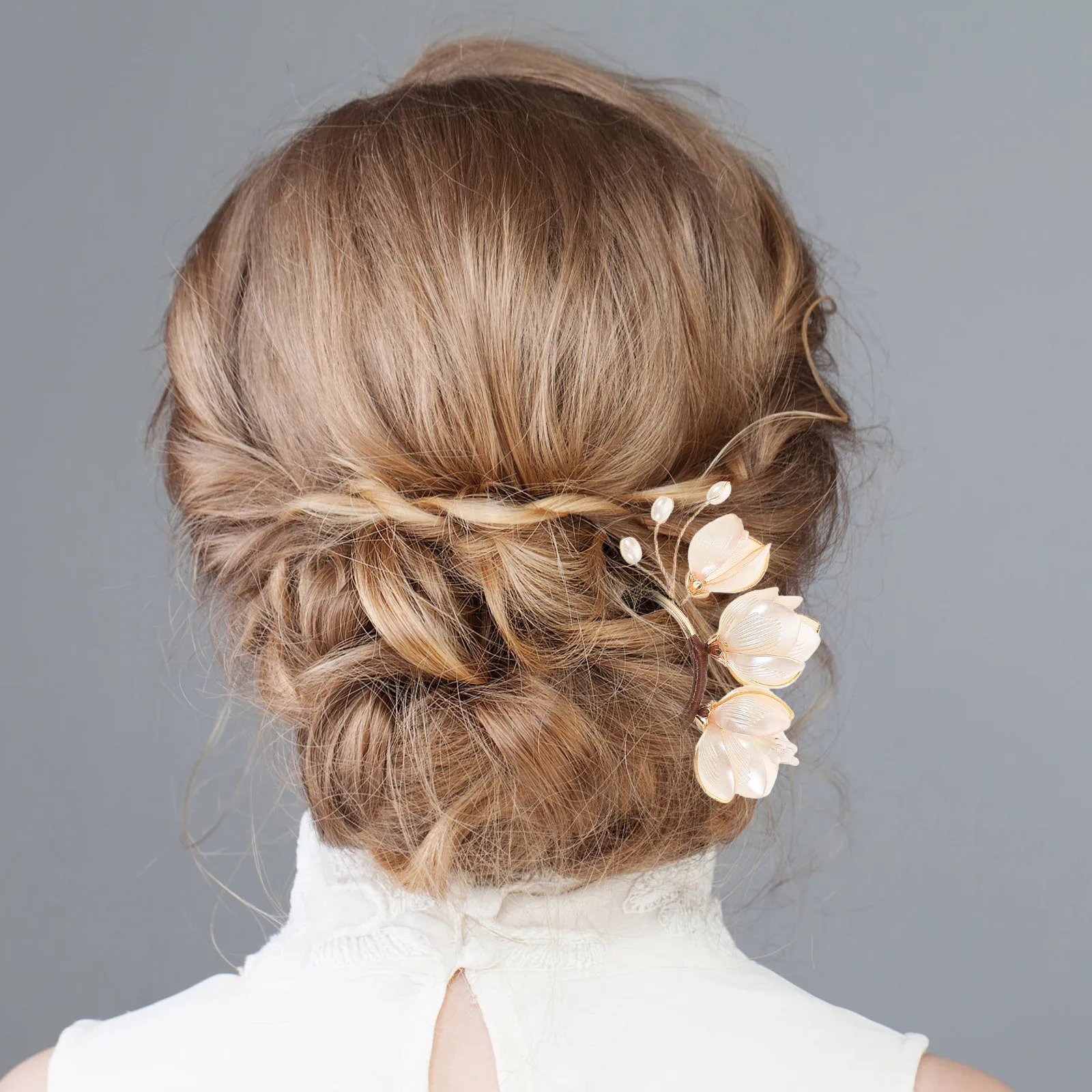 

Hairpin Elegant Chinese Style Metal U-Shaped Hair Fork For Women Traditional Qipao Bun Updo Accessories