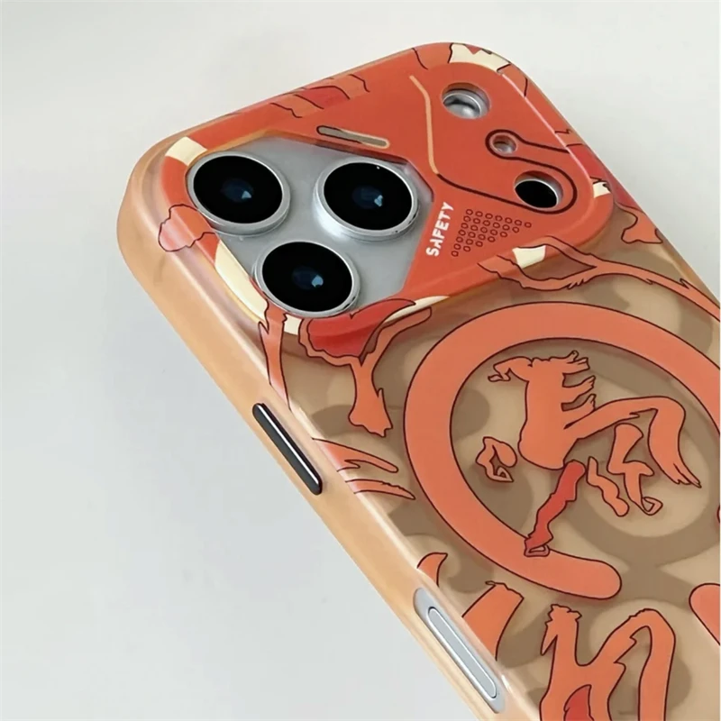 Modne etui na telefon z grafiką graffiti, matowe, do iPhone 17 Air 16 15 Pro Max, z obsługą Magsafe, magnetyczne, do bezprzewodowego ładowania, z ochroną obiektywu, twarde etui. — zdjęcie produktu 4