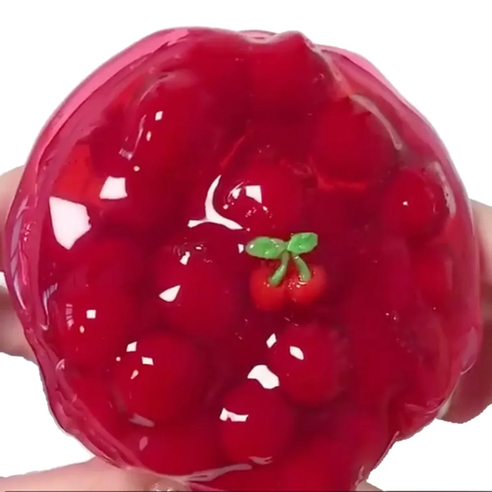 Crystal Mud Sponge Slime Red Transparent Mud Cotton Mud Poke Mud Mixed Cloud Slime Flavor Pressure Children'S Toys