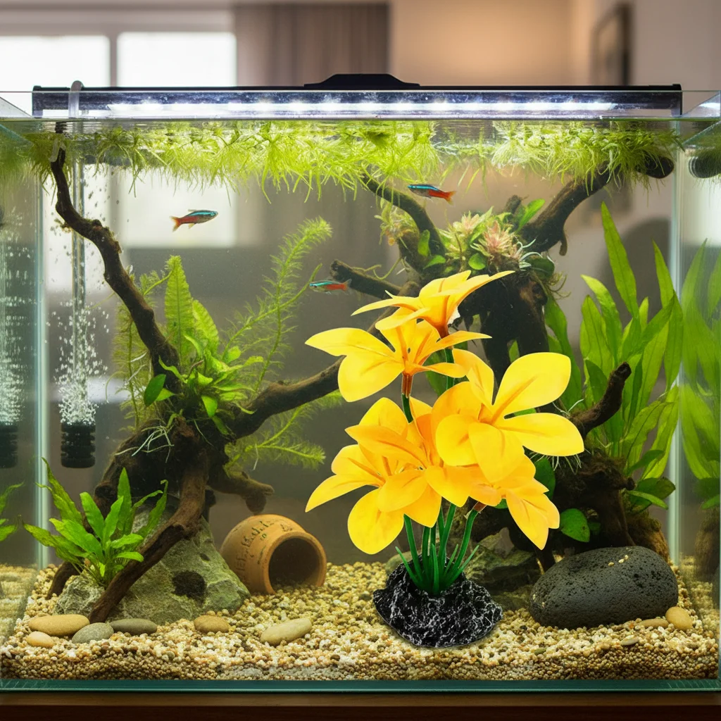 1Pcs Artificial Aquarium Plants Realistic Fake Waterweeds for Fish Tank Decor Live Plant Substitute Natural Looking Aquatic