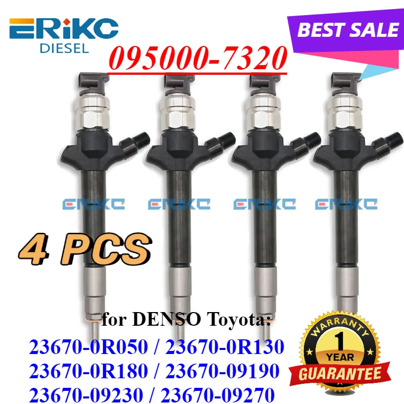 

4PC 095000-7320 Дизельный инжектор 095000-7321 Распылитель двигателя 095000-7322 для Toyota 23670-09230 23670-09270 23670-0R180