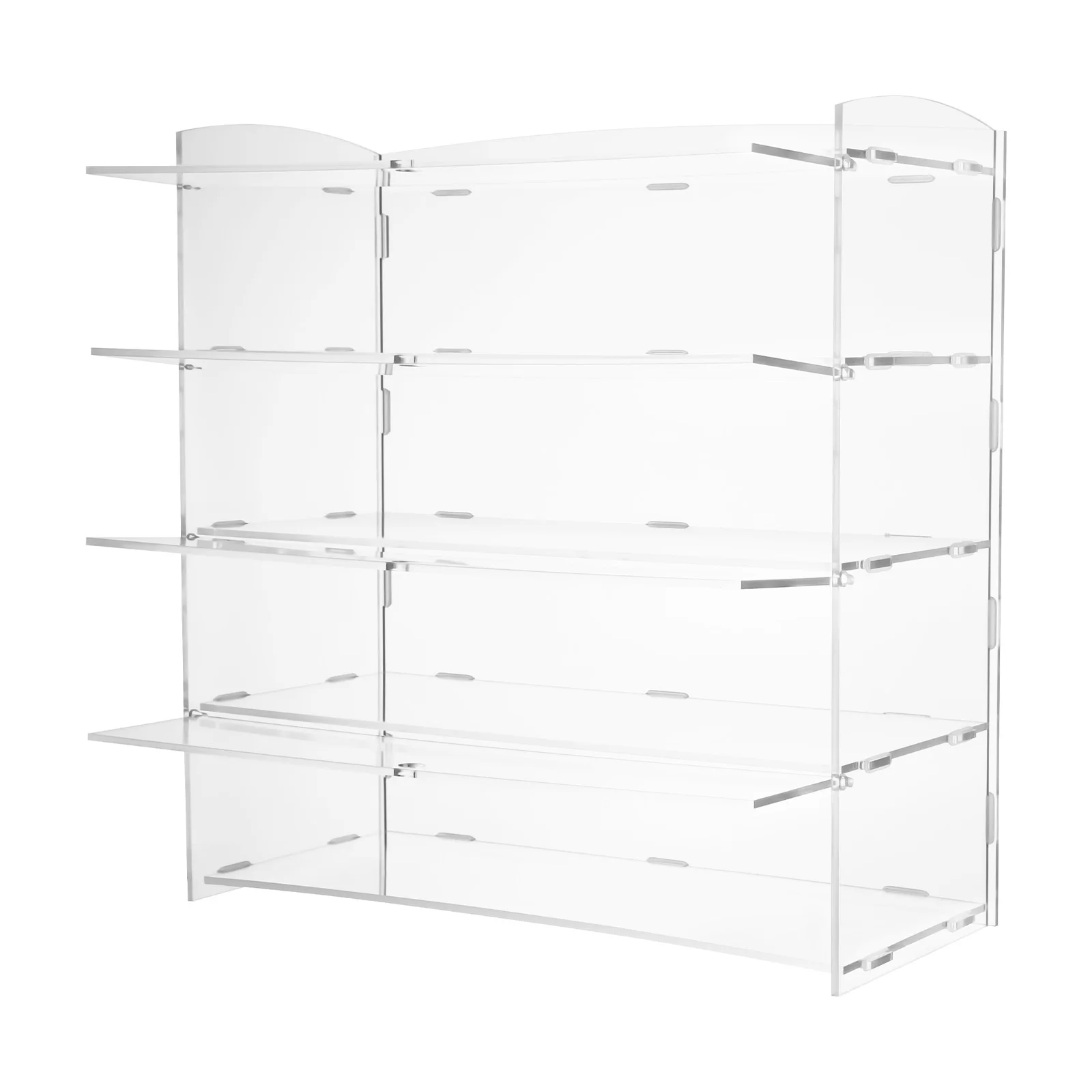 ﻿   4 الطبقة الاكريليك عرض حالة مخبز المعجنات عرض حالة التجزئة الرف دونات كوكي عرض خزانة حالة البلاستيك