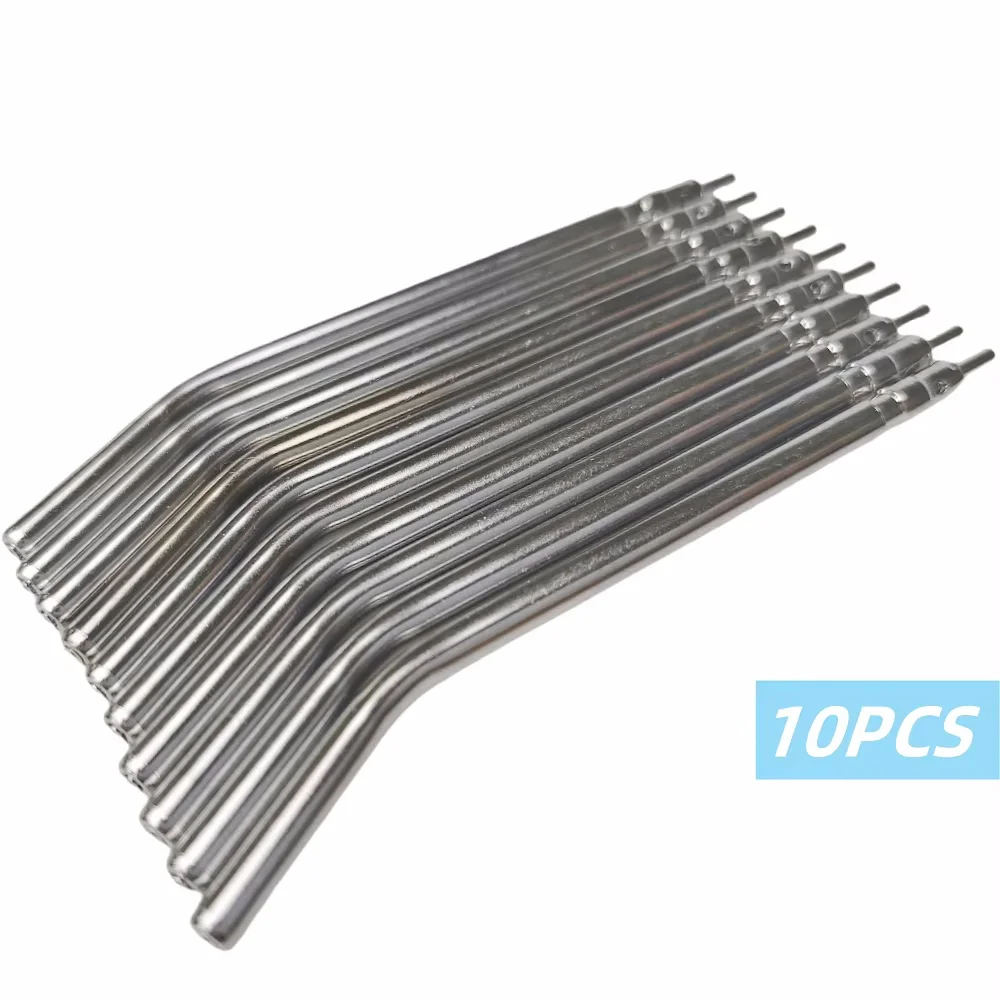 10개 치과용 3방향 주사기 팁 - 치과 절차 및 장비 유지 관리를 위한 스테인레스 스틸 공기/물 스프레이 노즐