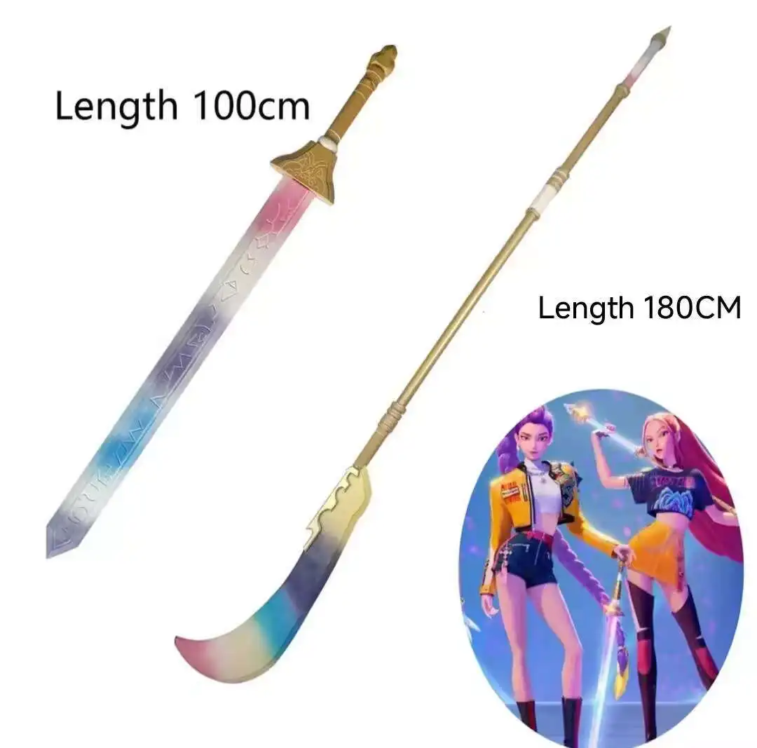 

Hunters Rumi Parrucca Sword Weapons Anime Kpop Demon Cosplay Props Model Halloween Christmas Fancy Party Costume Accessories
