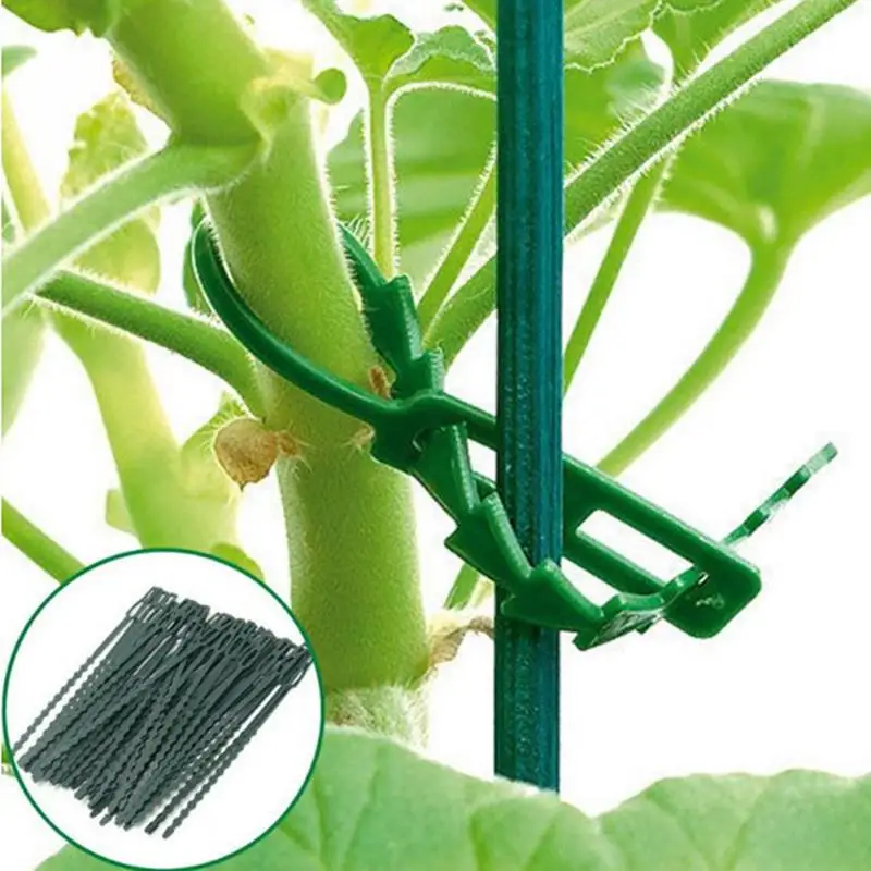 Reusable Garden Cable Ties Plant Vine Tree Shrubs Support Fastener Locking Nylon Adjustable Zipper Cables Ties Organizer Tools