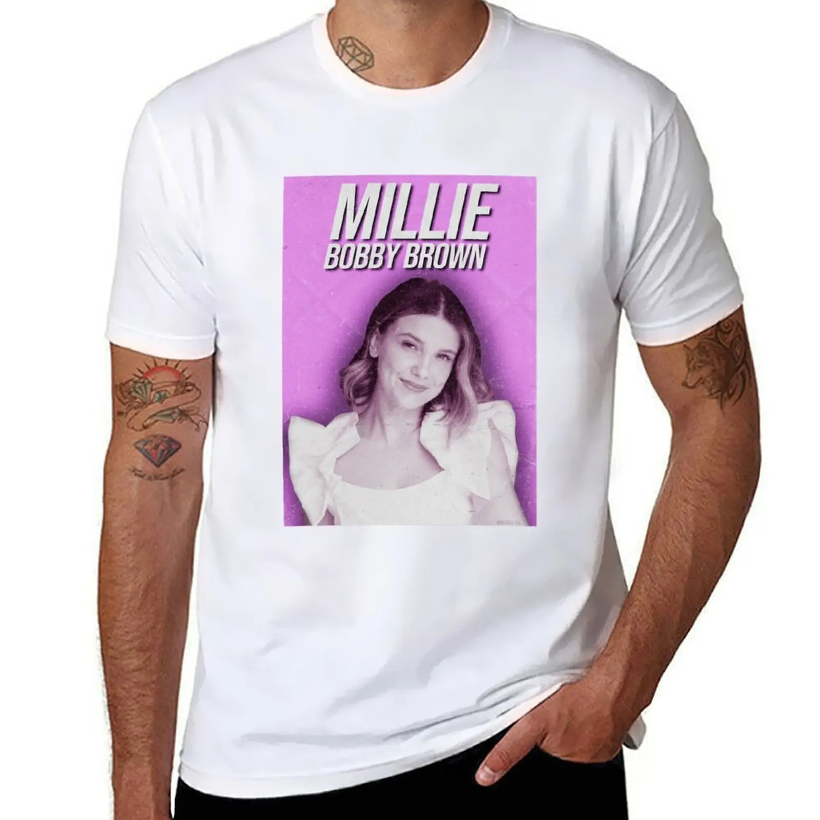 

Shirt, Bobby Millie Brown Shirt, Shirt Homage Shirt, Eleven Fan T-Shirt Classic Print Short Sleeve Shirt