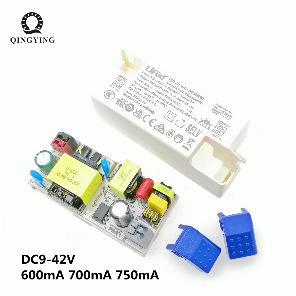 Output DC9-42V 25-32W LED Driver Lifud LF-GIF030ES Series No Flicker 0.95PF 600mA 700mA 750mA For Panel Light Power Transformers