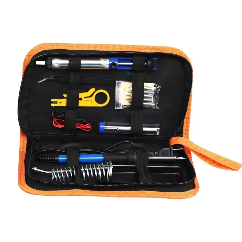 

15Pcs/set 60W Electric Soldering Iron Welding Tool Kit Heat Insulation Mat 220V 110V LCD Soldering Iron Kit EU/US Plug