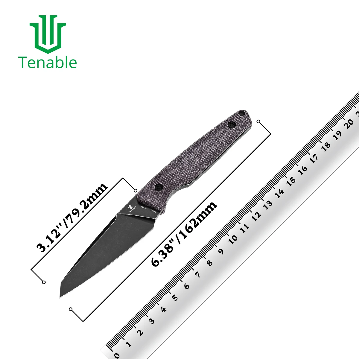 

Tenable Fixed Blade Parr 3.12'' 14C28N Blade with Micarta/G10 Handle with Sheath Jonathan Styles Designed Everyday Carry Knife