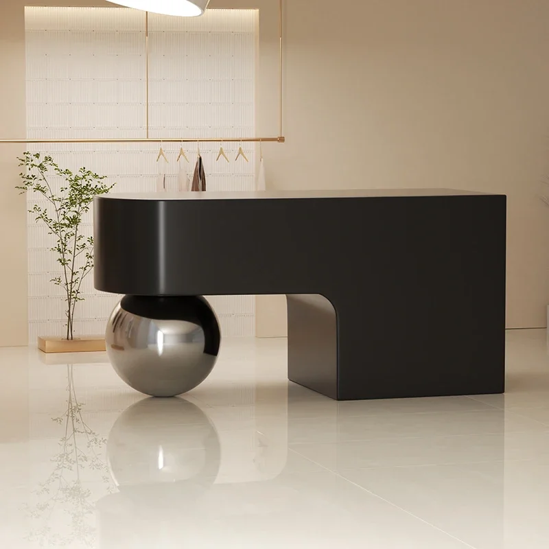 Beauty Institute Counter Reception Desk Salon Storage Tables Podium Receptionist Front Luxury Convenience Store Table Checkout