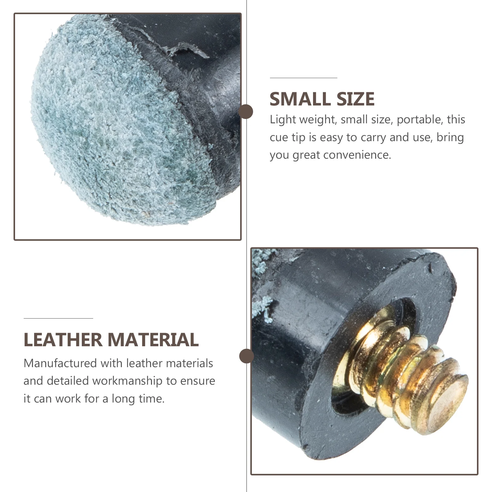 

20Pcs Billiard Replacement Cue Tips Pool Cue Supply for Accurate Shot Control Fast Installation No Tools Required