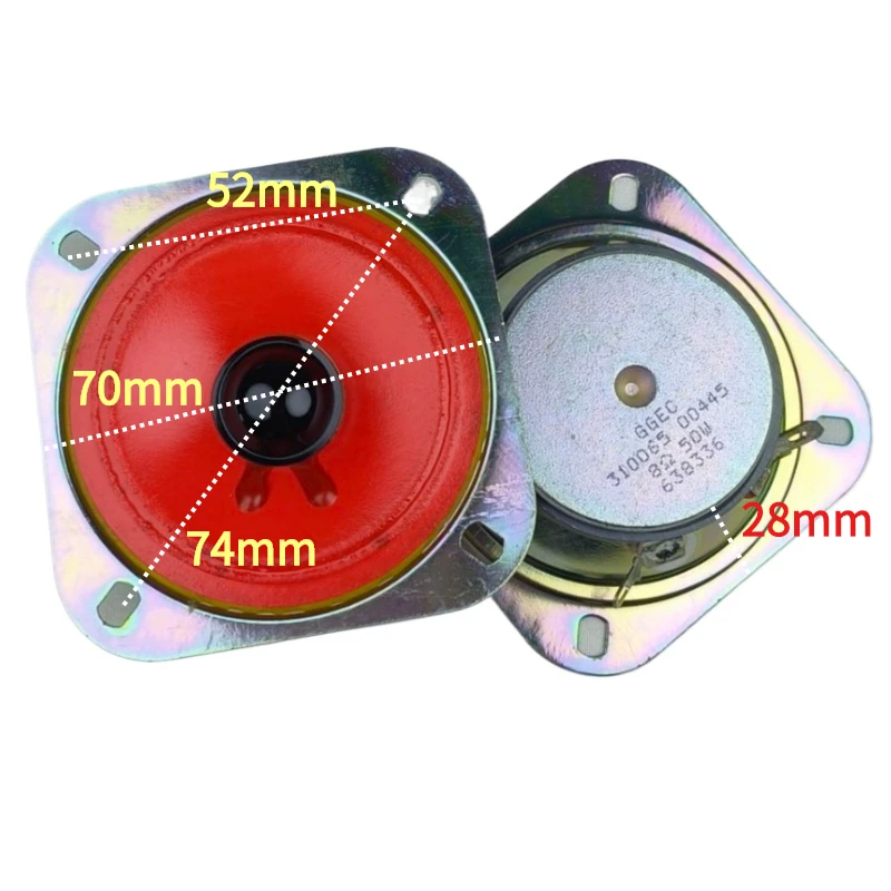 SOTAMIA 2Pcs 2.75 Inch Audio Speaker Mini Tweeter 8 Ohm 50W HIFI Treble Speaker DIY Sound Music Home Theater Loudspeaker
