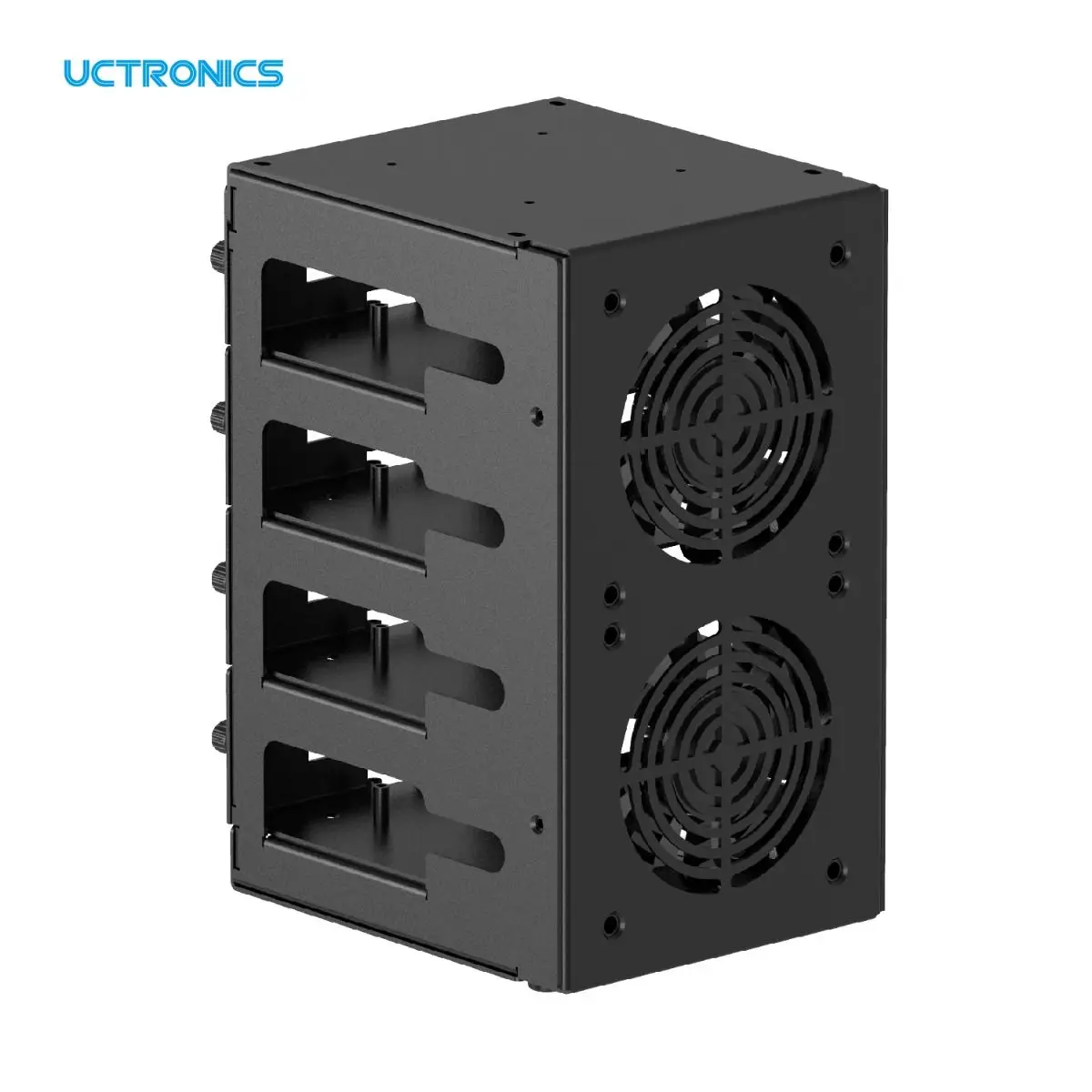 UCTRONICS Complete Desktop Raspberry Pi Cluster for Raspberry Pi 4 and 2.5-inch SSD, 4 Front-Removable Layers and 2 Cooling Fans