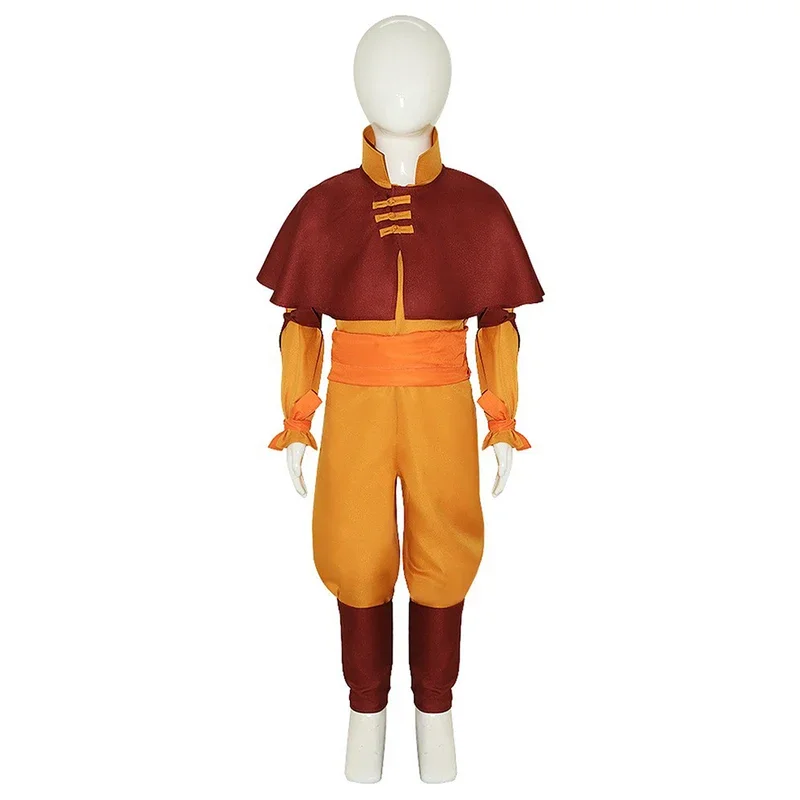 Aang Cosplay Kids Boys Fantasy Cartoon Last Cosplay Airbender Disguise Costume Child Children Halloween Carnival Party Clothes