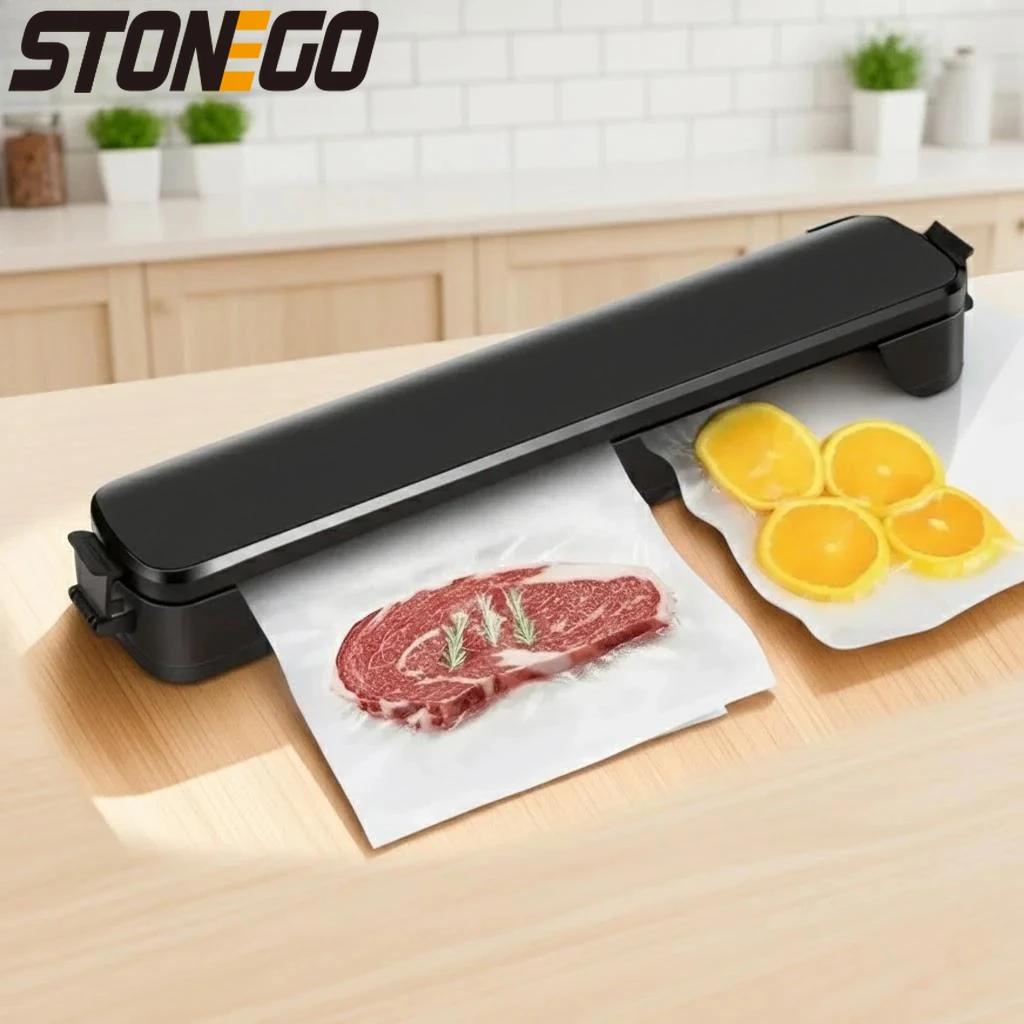 

Portable Automatic Vacuum Sealer Compact Food Saver with 15 Bags Kitchen Storage Essential Vacuum Packaging Machine