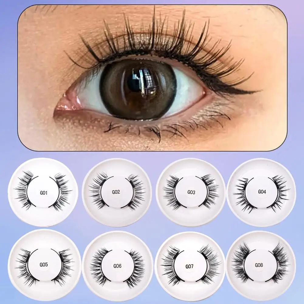 1 par de pestañas postizas 3D magnéticas naturales con Clip magnético reutilizable sin pegamento Kit de pestañas postizas extensión herramienta de maquillaje barata