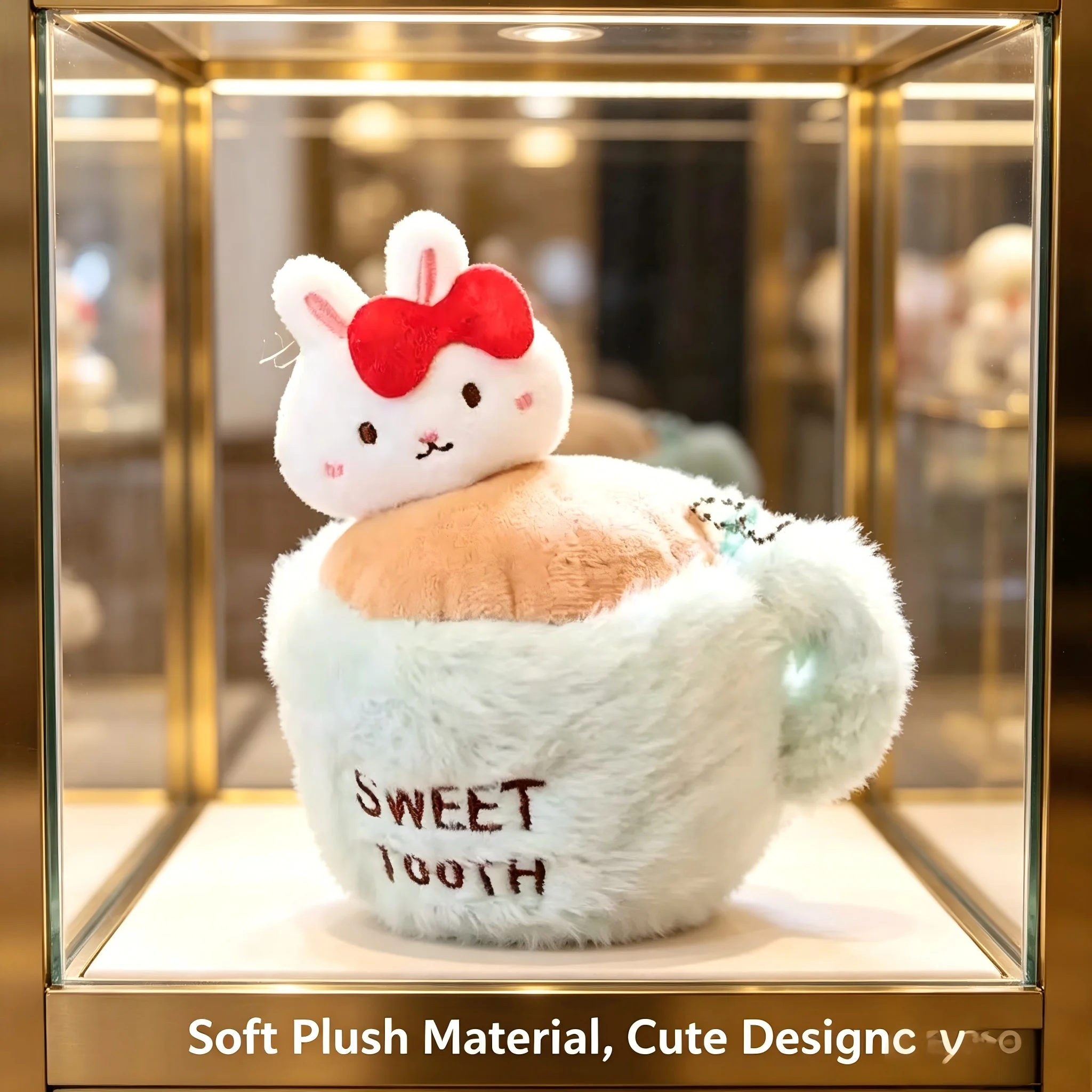New Hello Kitty Cake Shaped Plush Keychain, Strawberry Cherry Cartoon Doll, Soft Mini Bag Hanging Ornament Cute Backpack Pendant view 5