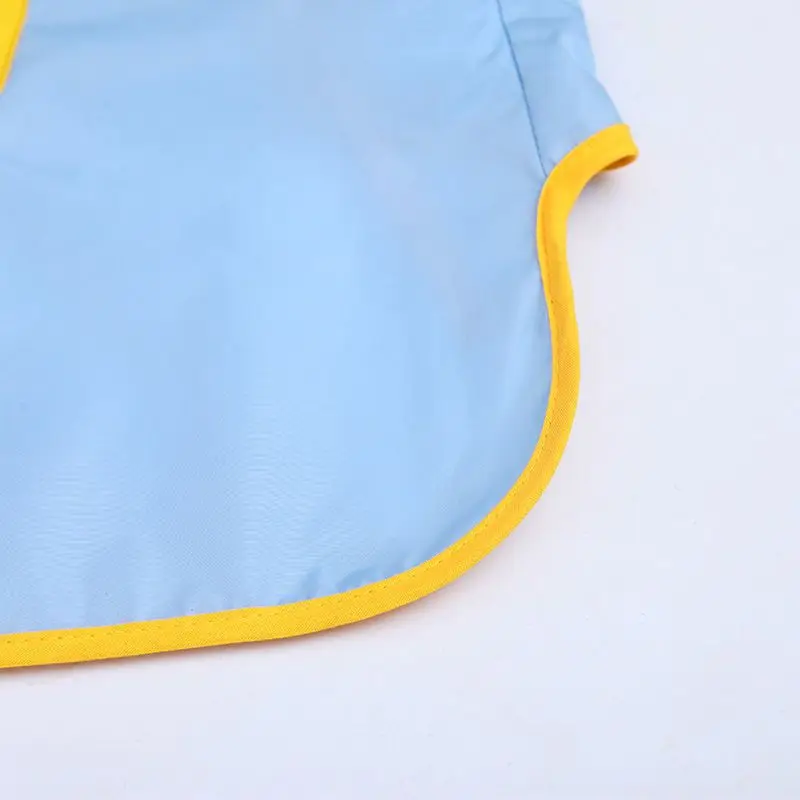 Kids Paint Apron Artist Uniform for Children Working Pocket Waterproof Apron for Painting Baby Eating Brush Pattern Sleeved Bib