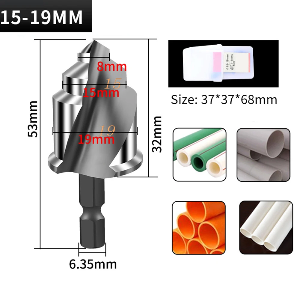 Electricity Pipe Bit PPR Lifting Drill Bit For Plumbing Tasks Drill Bit For Plastic Pipes 1 2 Inch Pipe Application