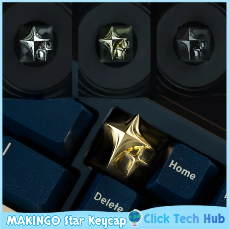 

Колпачок для клавиш MAKINGO Star, металлический, авторский, одиночный, оригинальный, низкопрофильный, для механических игровых клавиатур, для энтузиастов DIY-проектов