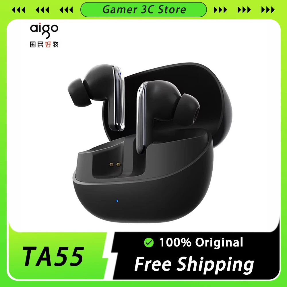 

Aigo TA55 In Ear Earphones Wireless Bluetooth Noise Reduction Low Latency Moving Coil 5.4 Headset Gaming Sports Custom Headphone