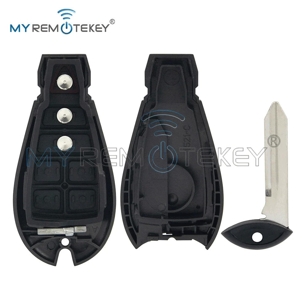 REMTEKEY Remote Car Key Shell Fobik Key Case FCC GQ4-53T 3/4Buttons for Dodge RAM 2013 2014 2015 Jeep Cherokee 2014 2015