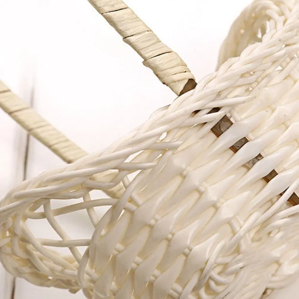 Flower Storage Basket Beautiful Hand Made With Handle Sturdy Small Flower Basket Flower Basket Picnic Container Storage Baskets