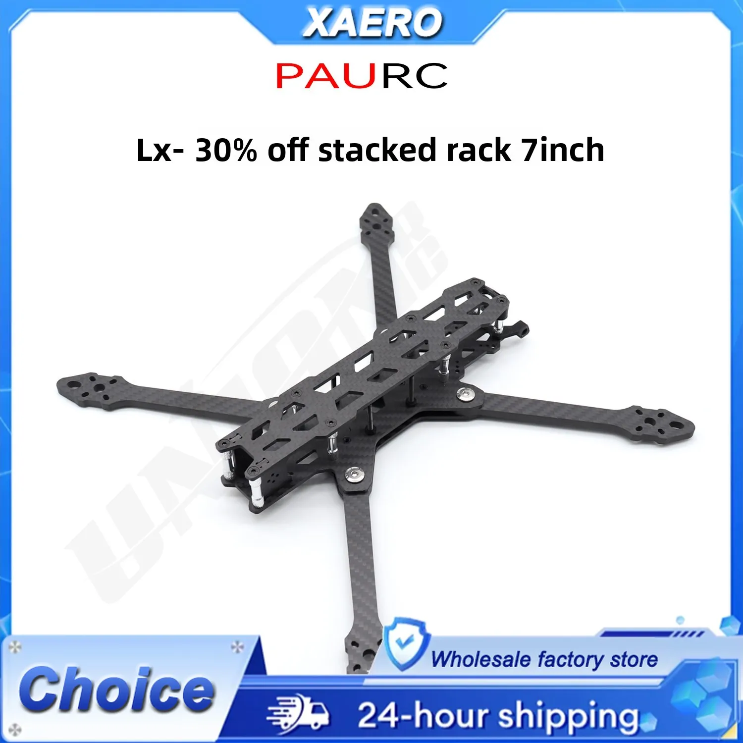 PAURC LX-7 Foldable 7 Inch FPV Frame - Carbon Fiber Drone Kit for Long Range & Easy Travel, Portable Quadcopter Build