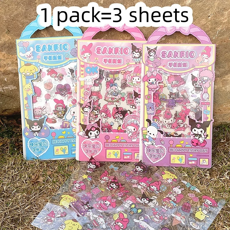 40pack/lot Sanrio Kuromi Melody Cinnamoroll Stickers Cute DIY Diary Decorative Sealing Sticker Album Stick Label