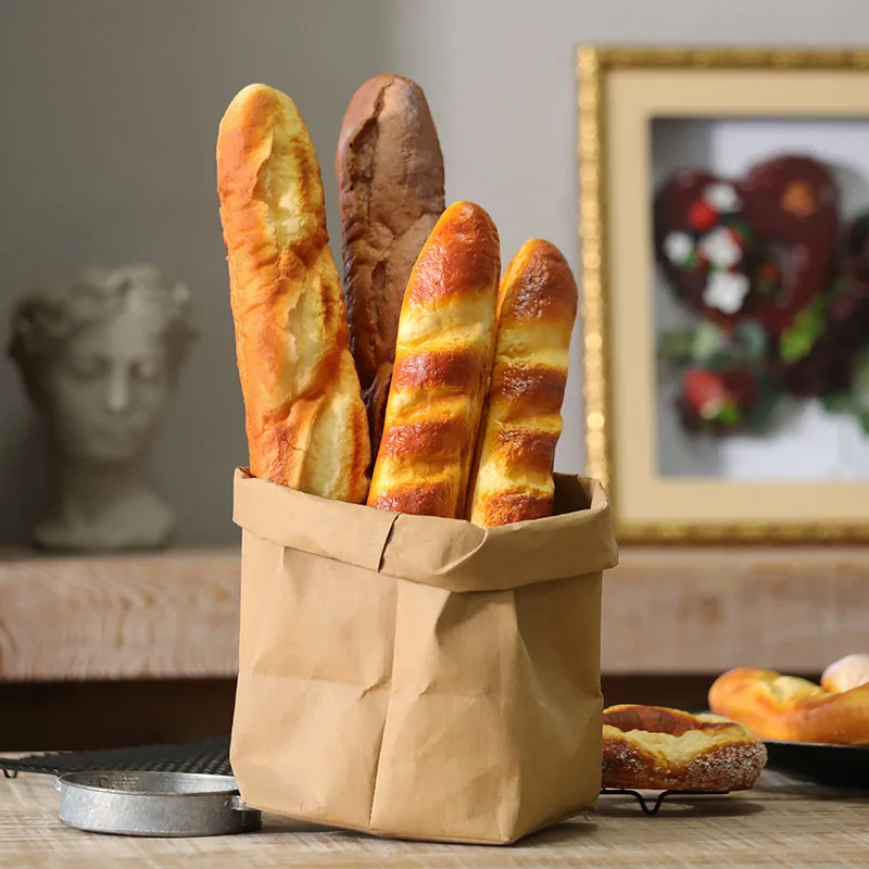 

1PC Simulation Bread Baguette Food Model Baking Shop Window Display Soft Fragrant Rebound Model Room Photography Props