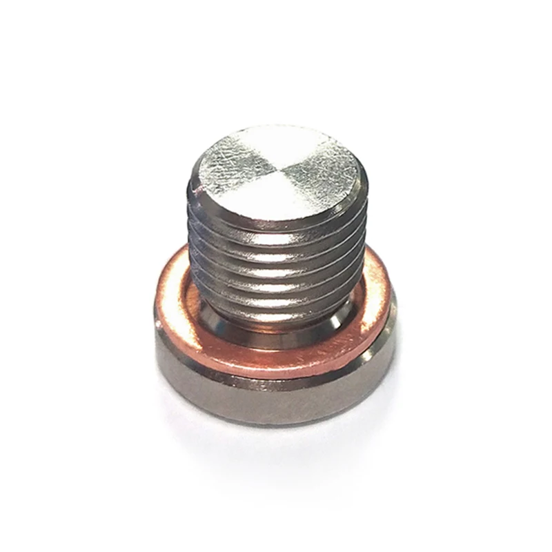 M12 X 1.25 O2 Oxygen Lambda Sensor Blanking Plug Cap Bung Hexagonal Threaded Exhaust Accessories With Gasket For Automotive