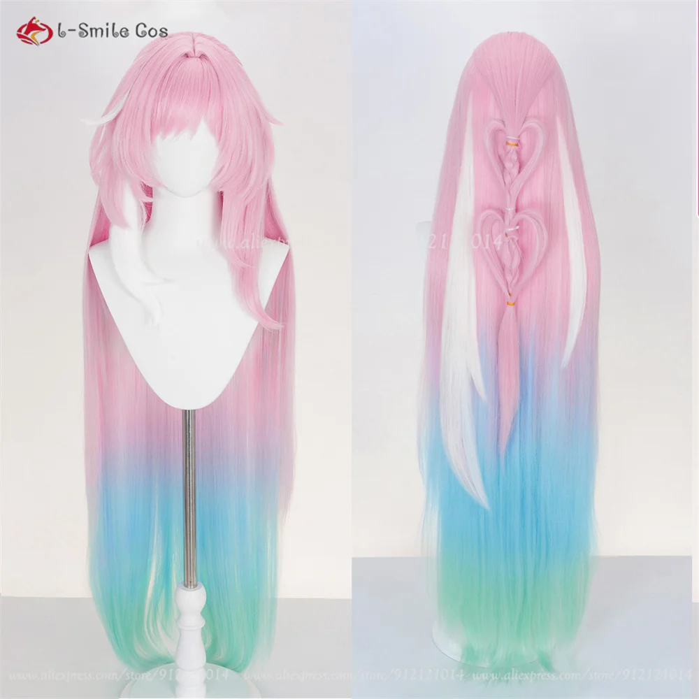 2 Styled HSR Cyrene Parrucca Cosplay 120 centimetri Tintura/Sfumata Parrucche Per Le Donne Cosplay Anime Parrucca Resistente Al Calore Capelli Sintetici Halloween