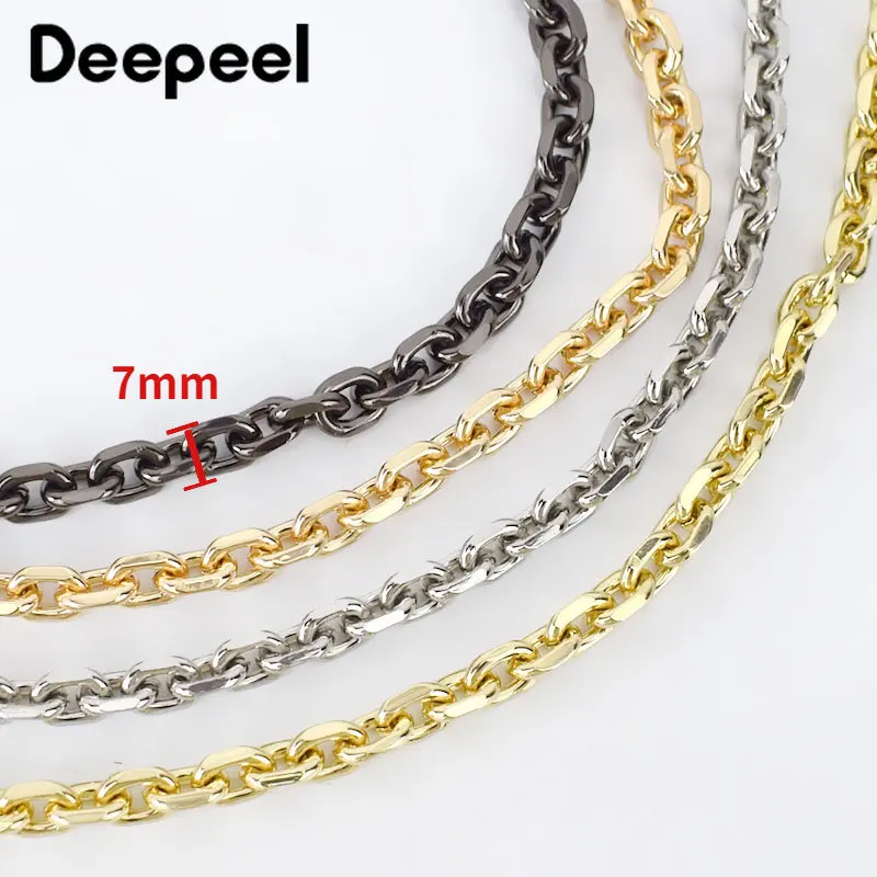 60-120cm Metal Bags Chain Strap for Shoulder Crossbody Replacement Chains Handbag Handles DIY Handmade Hardware Bag Accessories