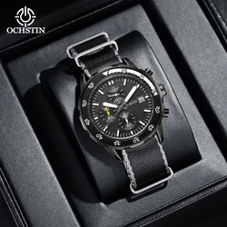 Ochstin 2026 New Creative Nylon Series Business Light Luxury Style Multi functional Quartz Movement Men's Watch Quartz Watch