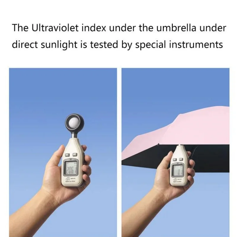 Xiaomi-Mini guarda-chuva dobrável de cinco dobras, portátil, monocromático, pára-sol, proteção UV, ao ar livre, ultraleve